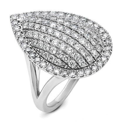 14K Weißgold 2 Karat Im Labor Gezüchtet Diamant Vs/si+ G+ Komplett Mode Ring