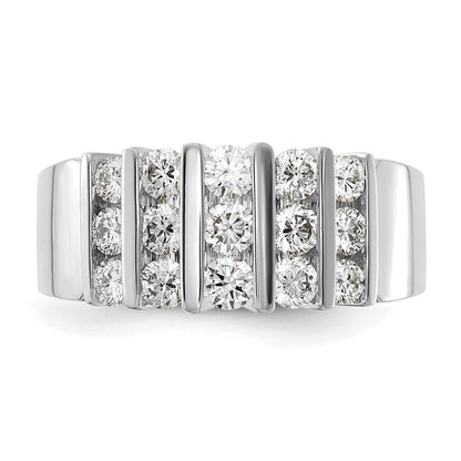 14K Weißgold Ring mit 1 ct. laborgezüchteten Diamanten, VS/SI
