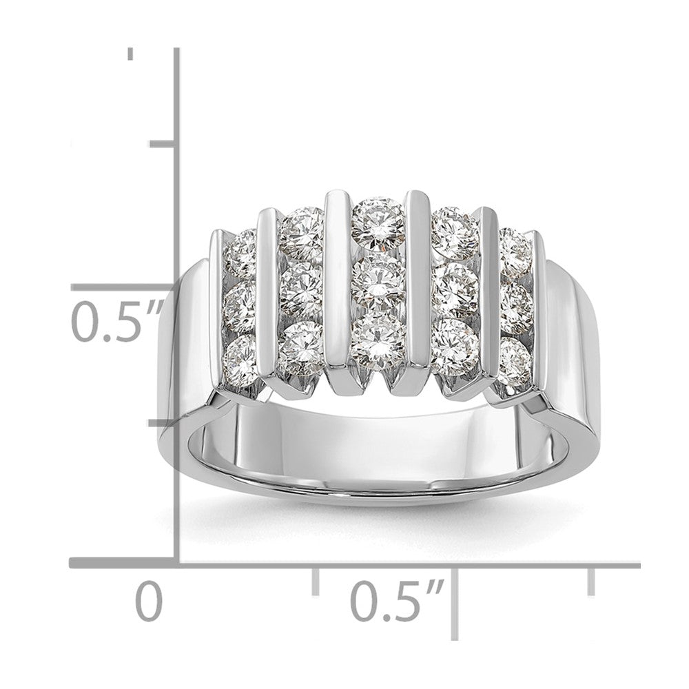14K Weißgold Ring mit 1 ct. laborgezüchteten Diamanten, VS/SI
