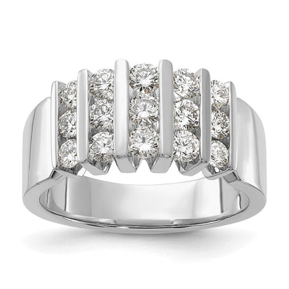 14K Weißgold Ring mit 1 ct. laborgezüchteten Diamanten, VS/SI