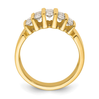 14K Gelbgold Ring mit 1 ct. laborgezüchteten Diamanten, VS/SI