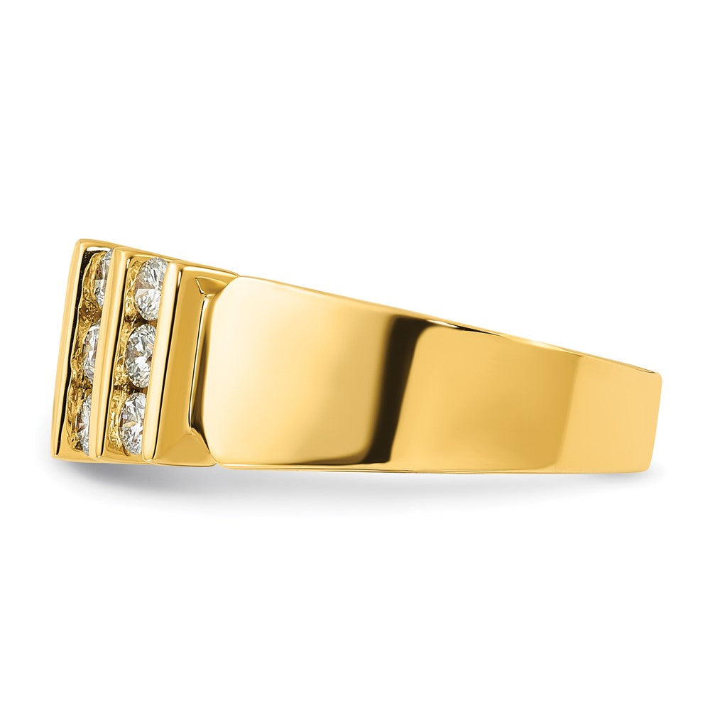 14K Gelbgold Ring mit 1 ct. laborgezüchteten Diamanten, VS/SI