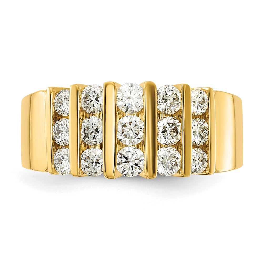 14K Gelbgold Ring mit 1 ct. laborgezüchteten Diamanten, VS/SI