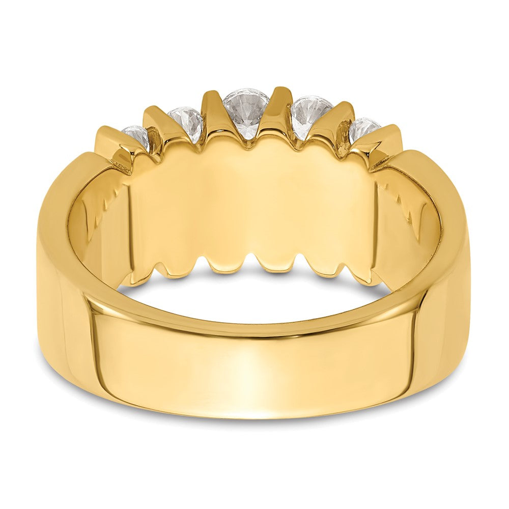14K Gelbgold Ring mit 1 ct. laborgezüchteten Diamanten, VS/SI