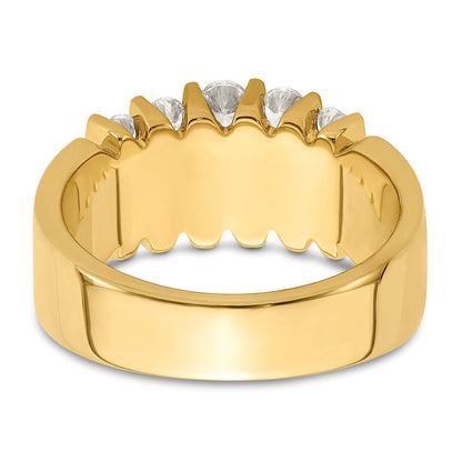 14K Gelbgold Ring mit 1 ct. laborgezüchteten Diamanten, VS/SI