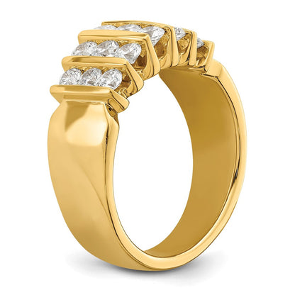 14K Gelbgold Ring mit 1 ct. laborgezüchteten Diamanten, VS/SI