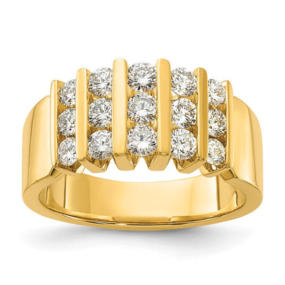14K Gelbgold Ring mit 1 ct. laborgezüchteten Diamanten, VS/SI