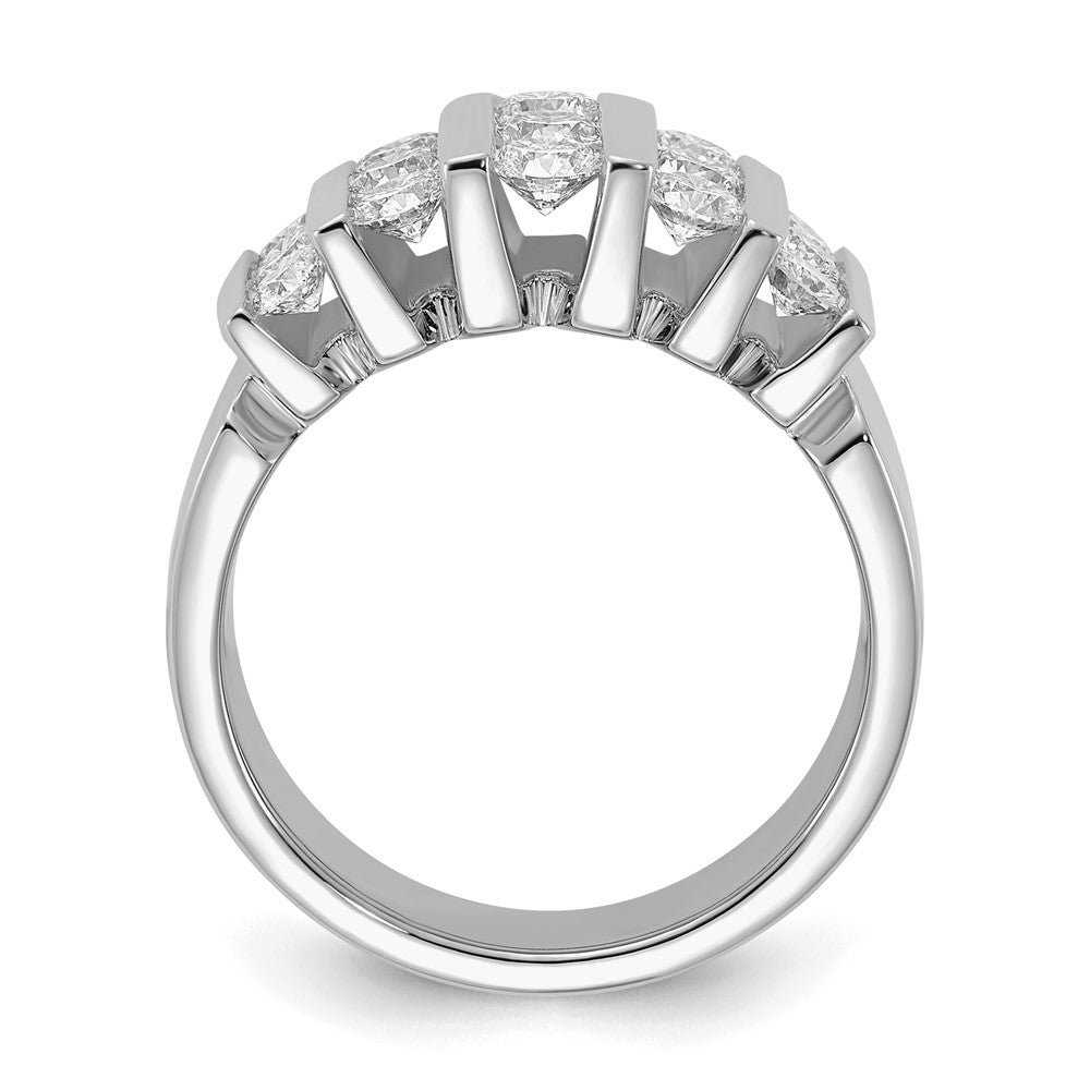 14K Weißgold Ehering mit 1,5 ct. Labor-gezüchteten Diamanten VS/SI, komplett