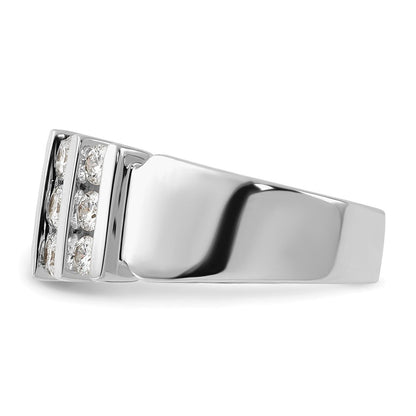 14K Weißgold Ehering mit 1,5 ct. Labor-gezüchteten Diamanten VS/SI, komplett