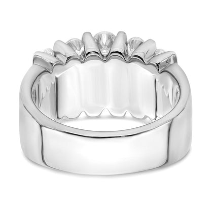 14K Weißgold Ehering mit 1,5 ct. Labor-gezüchteten Diamanten VS/SI, komplett
