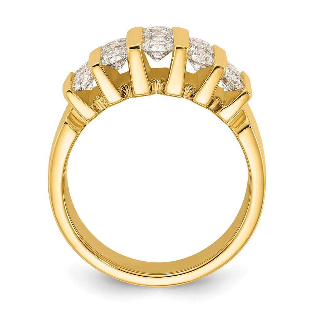 14K Gelbgold Ring mit 1,5 ct. Labor-gezüchteten Diamanten VS/SI