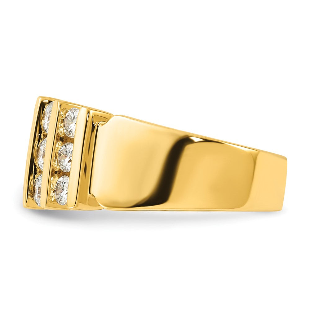14K Gelbgold Ring mit 1,5 ct. Labor-gezüchteten Diamanten VS/SI