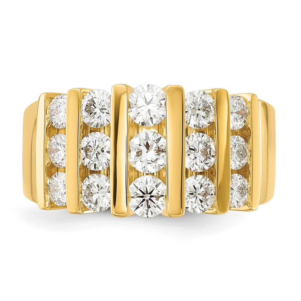 14K Gelbgold Ring mit 1,5 ct. Labor-gezüchteten Diamanten VS/SI