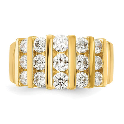14K Gelbgold Ring mit 1,5 ct. Labor-gezüchteten Diamanten VS/SI