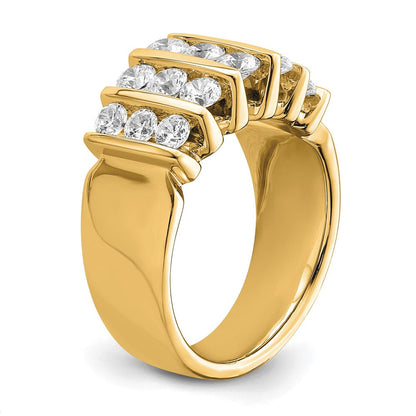 14K Gelbgold Ring mit 1,5 ct. Labor-gezüchteten Diamanten VS/SI
