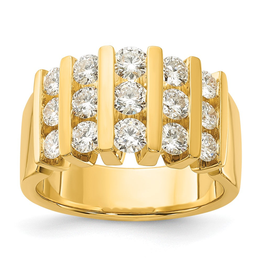 14K Gelbgold Ring mit 1,5 ct. Labor-gezüchteten Diamanten VS/SI