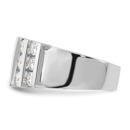 14K Weißgold Ring mit 2 ct. im Labor gezüchteten Diamanten VS/SI