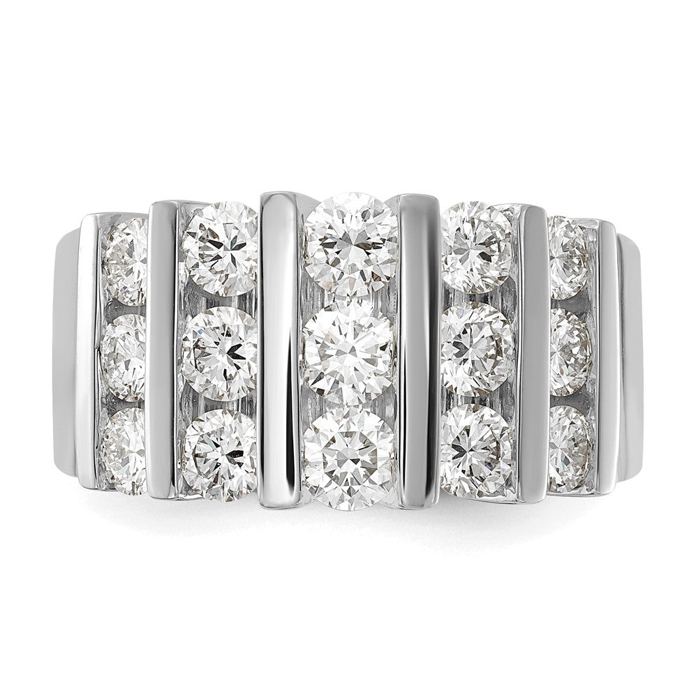 14K Weißgold Ring mit 2 ct. im Labor gezüchteten Diamanten VS/SI