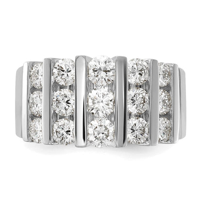 14K Weißgold Ring mit 2 ct. im Labor gezüchteten Diamanten VS/SI