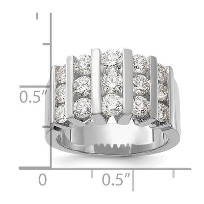 14K Weißgold Ring mit 2 ct. im Labor gezüchteten Diamanten VS/SI