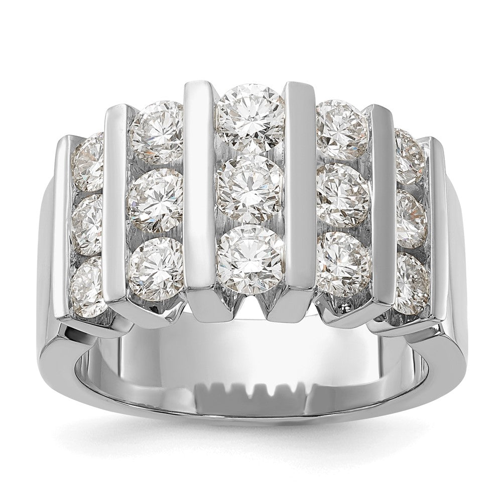 14K Weißgold Ring mit 2 ct. im Labor gezüchteten Diamanten VS/SI