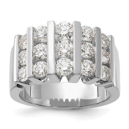 14K Weißgold Ring mit 2 ct. im Labor gezüchteten Diamanten VS/SI