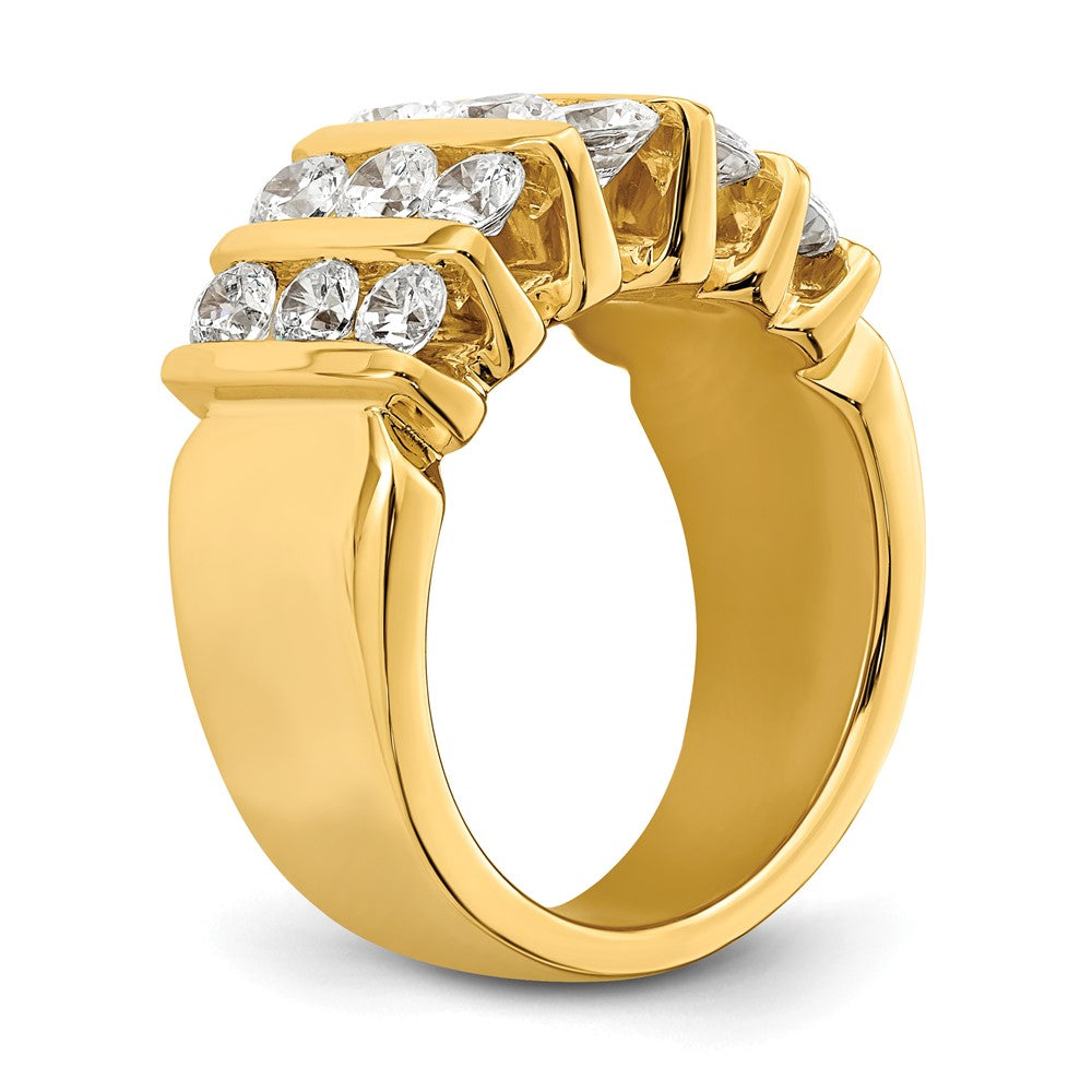 14K Gelbgold Ring mit 2 ct. im Labor gezüchteten Diamanten, VS/SI