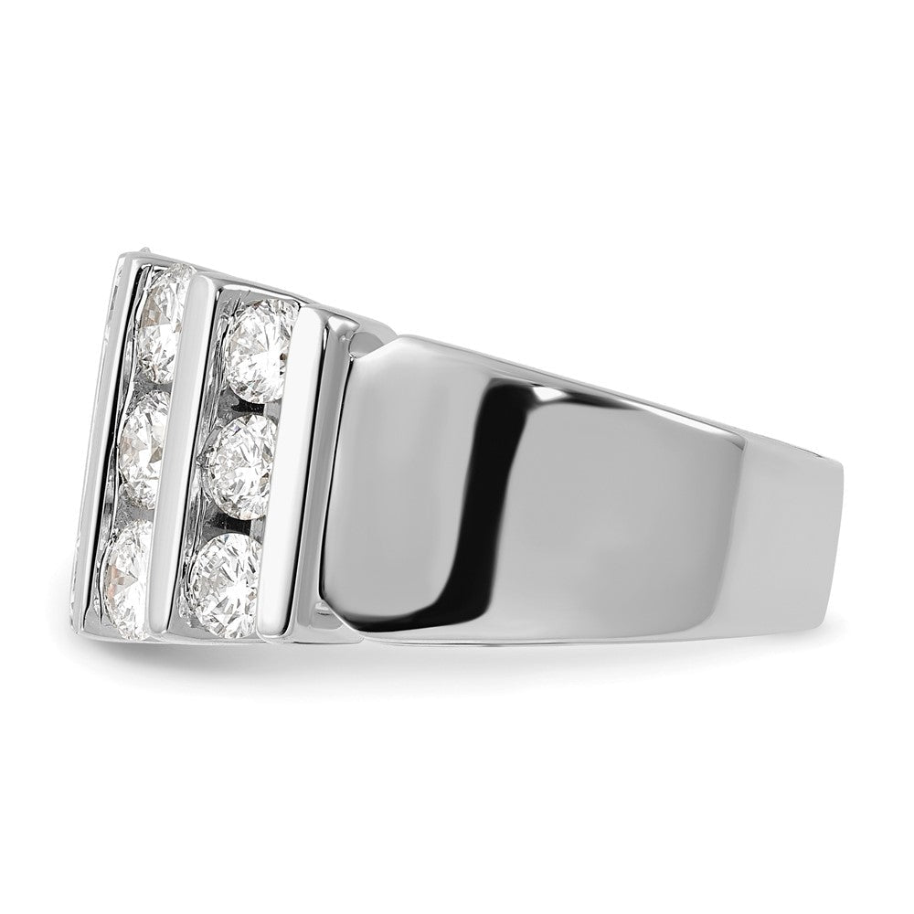 14K Weißgold Ring mit 3 ct. im Labor gezüchteten Diamanten, VS/SI