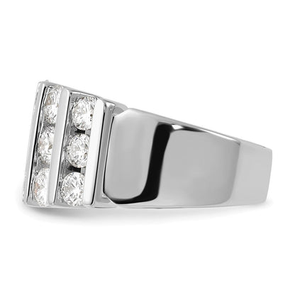 14K Weißgold Ring mit 3 ct. im Labor gezüchteten Diamanten, VS/SI