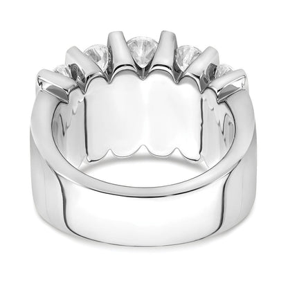 14K Weißgold Ring mit 3 ct. im Labor gezüchteten Diamanten, VS/SI