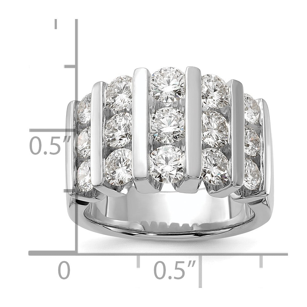 14K Weißgold Ring mit 3 ct. im Labor gezüchteten Diamanten, VS/SI