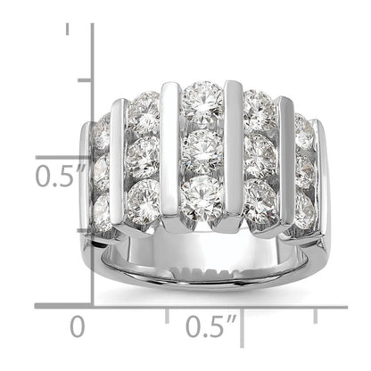 14K Weißgold Ring mit 3 ct. im Labor gezüchteten Diamanten, VS/SI