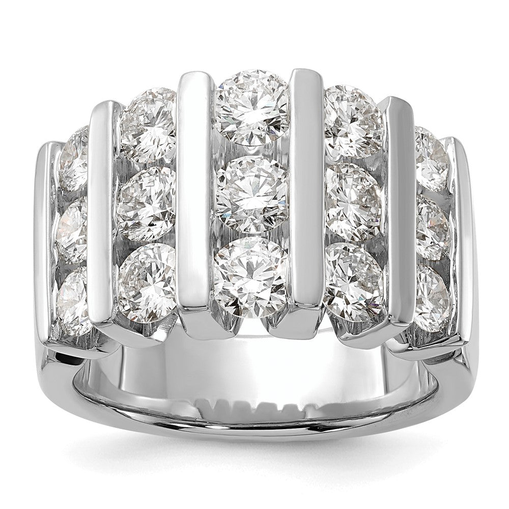 14K Weißgold Ring mit 3 ct. im Labor gezüchteten Diamanten, VS/SI