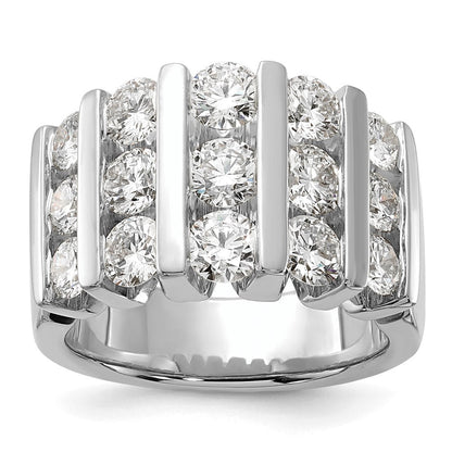 14K Weißgold Ring mit 3 ct. im Labor gezüchteten Diamanten, VS/SI