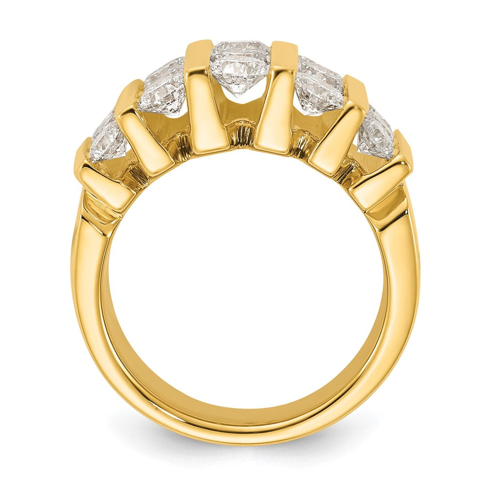 14K Gelbgold Ring mit 3 ct. Laborgezüchteten Diamanten VS/SI