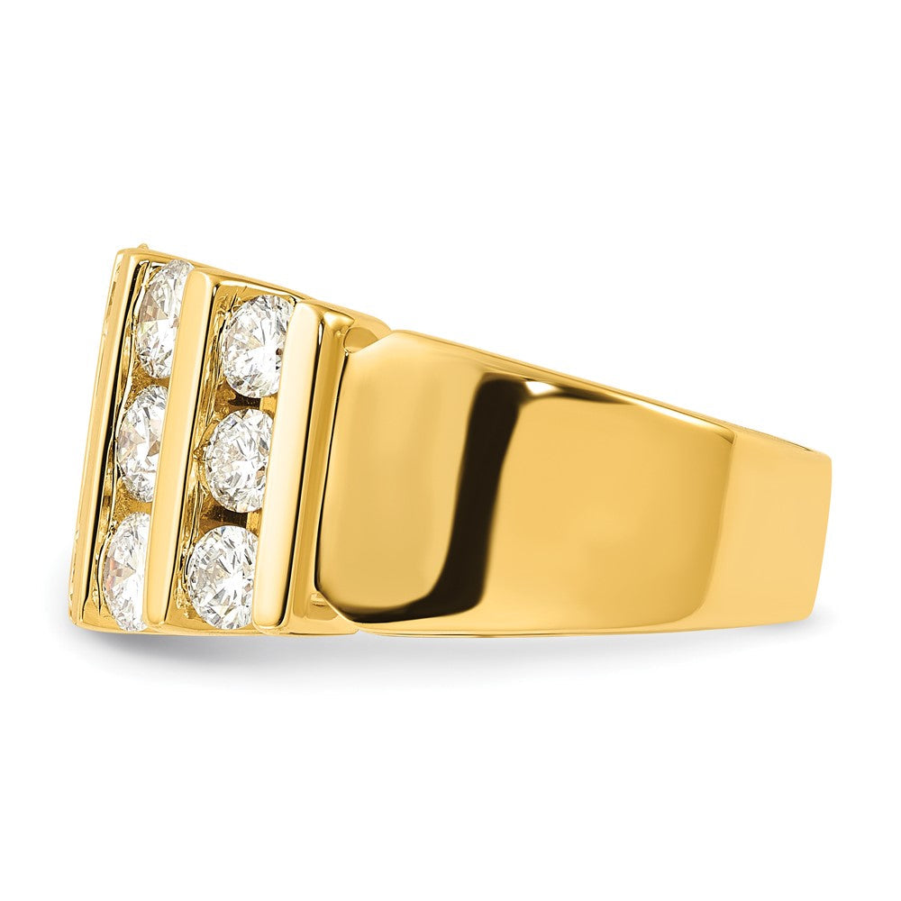 14K Gelbgold Ring mit 3 ct. Laborgezüchteten Diamanten VS/SI