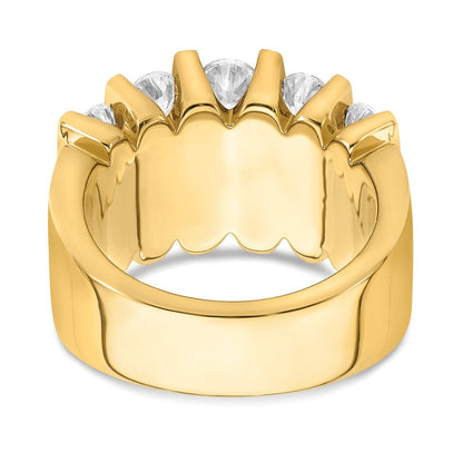 14K Gelbgold Ring mit 3 ct. Laborgezüchteten Diamanten VS/SI