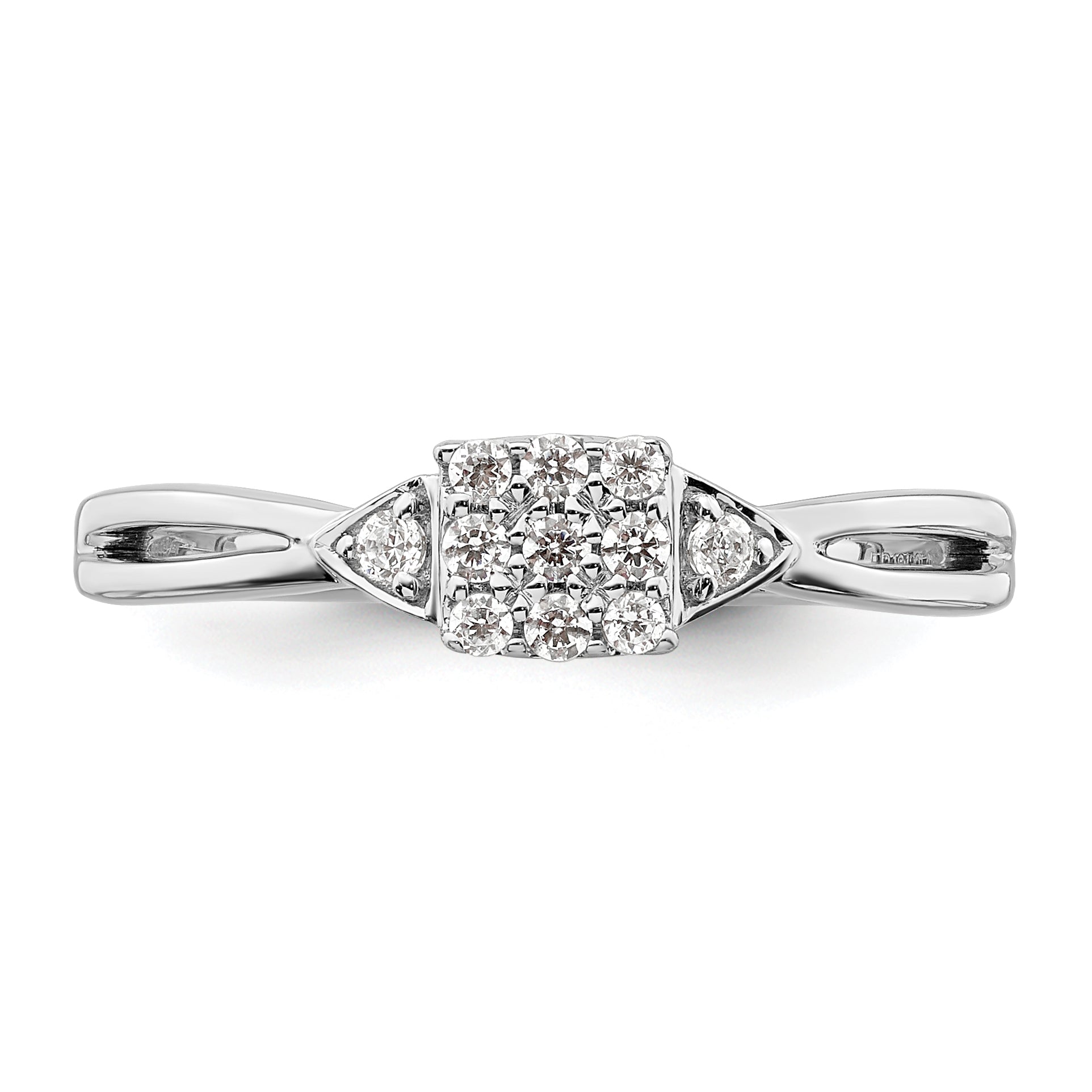 14K Bicolor Laborgezüchteter Diamant VS/SI+ G+ Herz-Cluster-Ring
