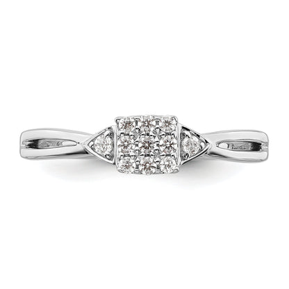 14K Bicolor Laborgezüchteter Diamant VS/SI+ G+ Herz-Cluster-Ring