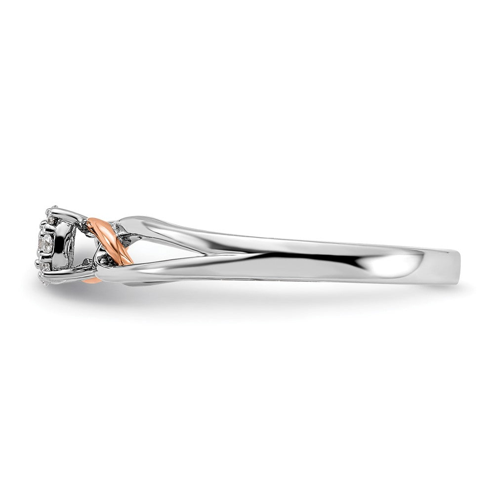 14K Bicolor Labordiamant VS/SI+ G+ Cluster-Ring