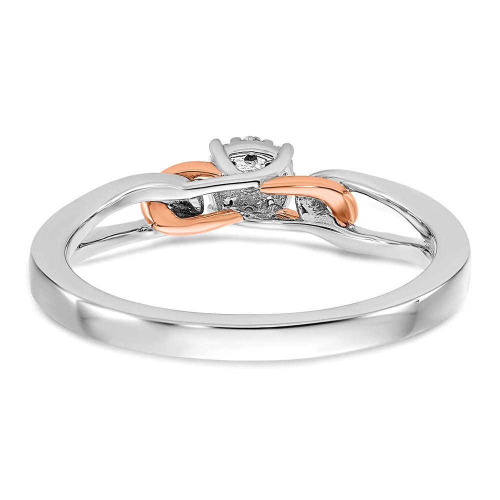 14K Bicolor Labordiamant VS/SI+ G+ Cluster-Ring