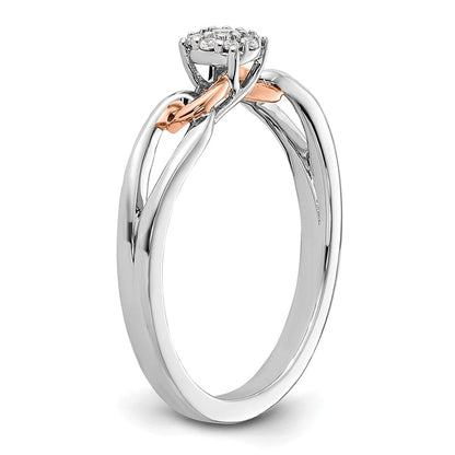 14K Bicolor Labordiamant VS/SI+ G+ Cluster-Ring