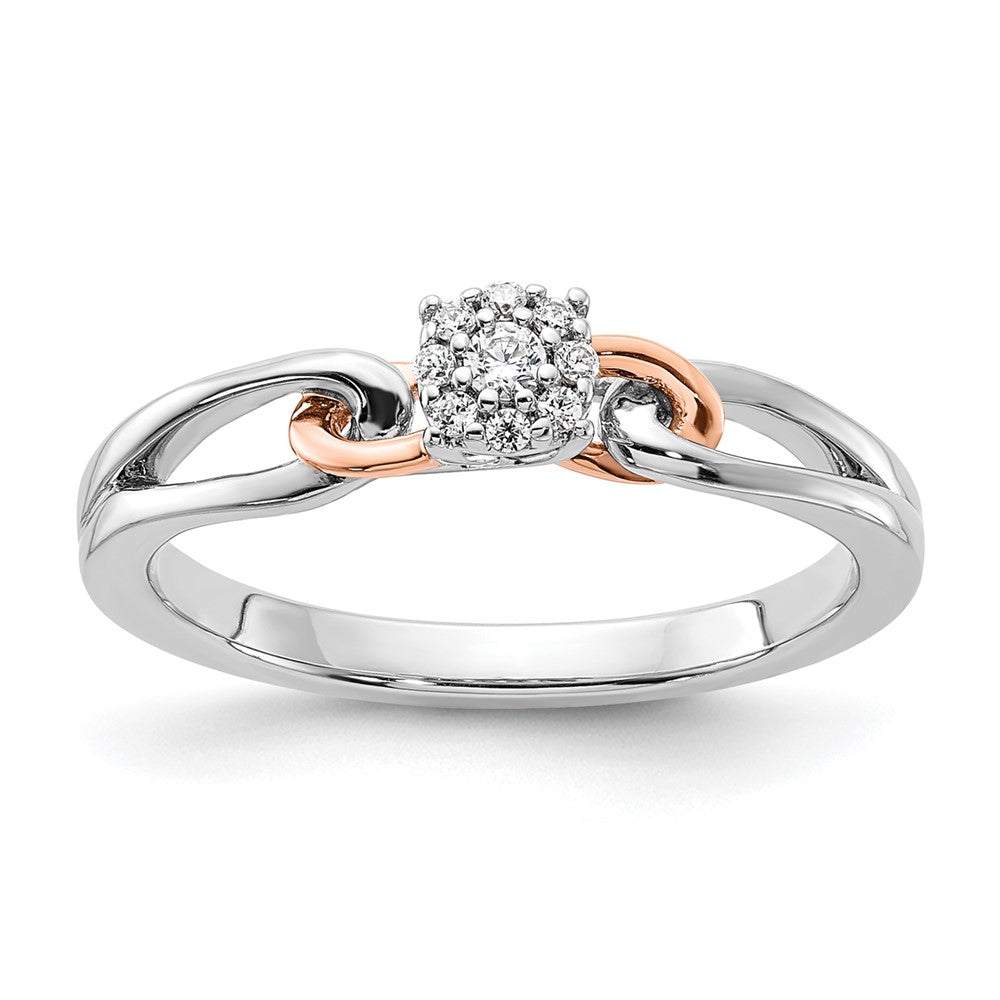 14K Bicolor Labordiamant VS/SI+ G+ Cluster-Ring