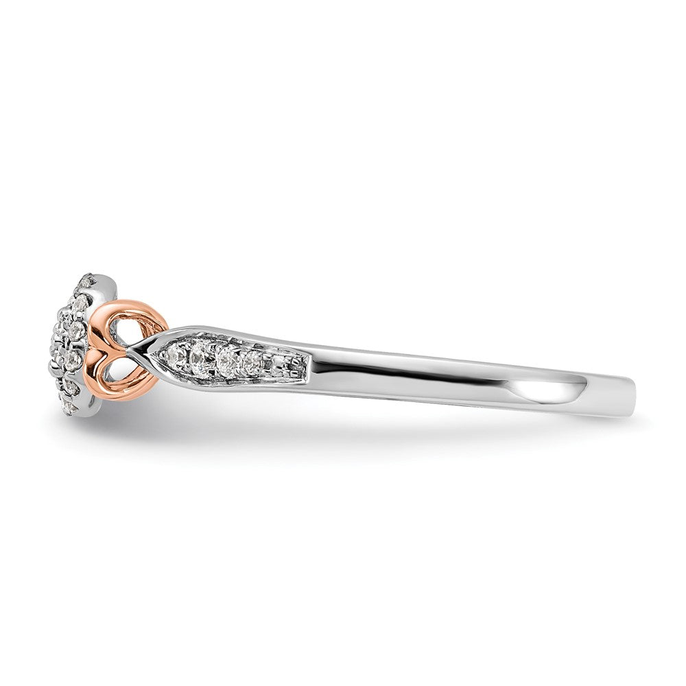14K Bicolor Laborgezüchteter Diamant VS/SI+ G+ Oval Cluster-Ring