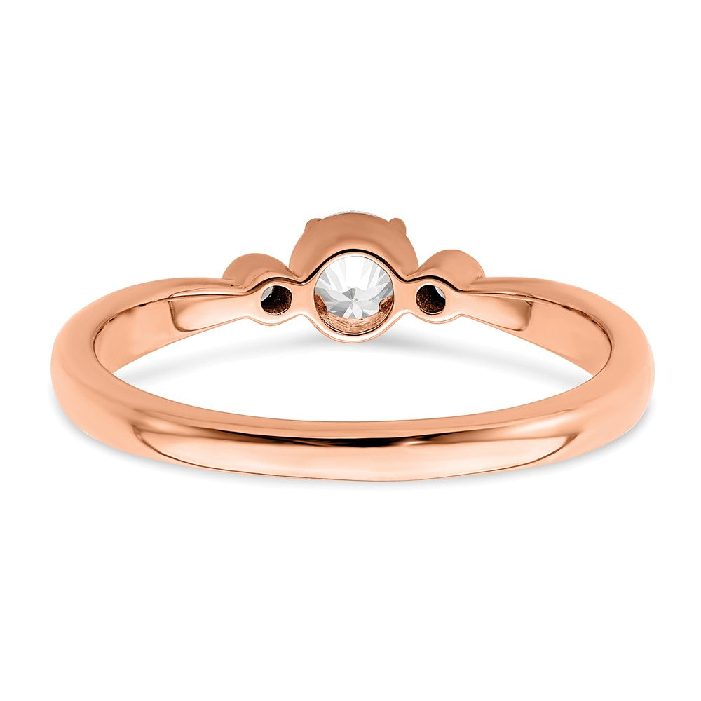 First Promise 14K Roségold 0,25 ct. Laborgezüchteter Diamant VS/SI+ G+ Komplett Petite Verlobungsring