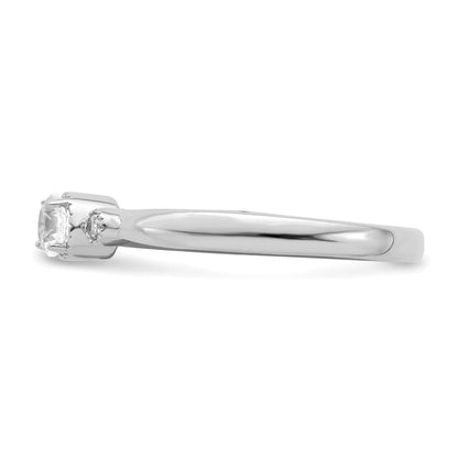 First Promise 14K Weißgold 0,25 ct. Laborgezüchteter Diamant VS/SI+ G+ Petit Verlobungsring