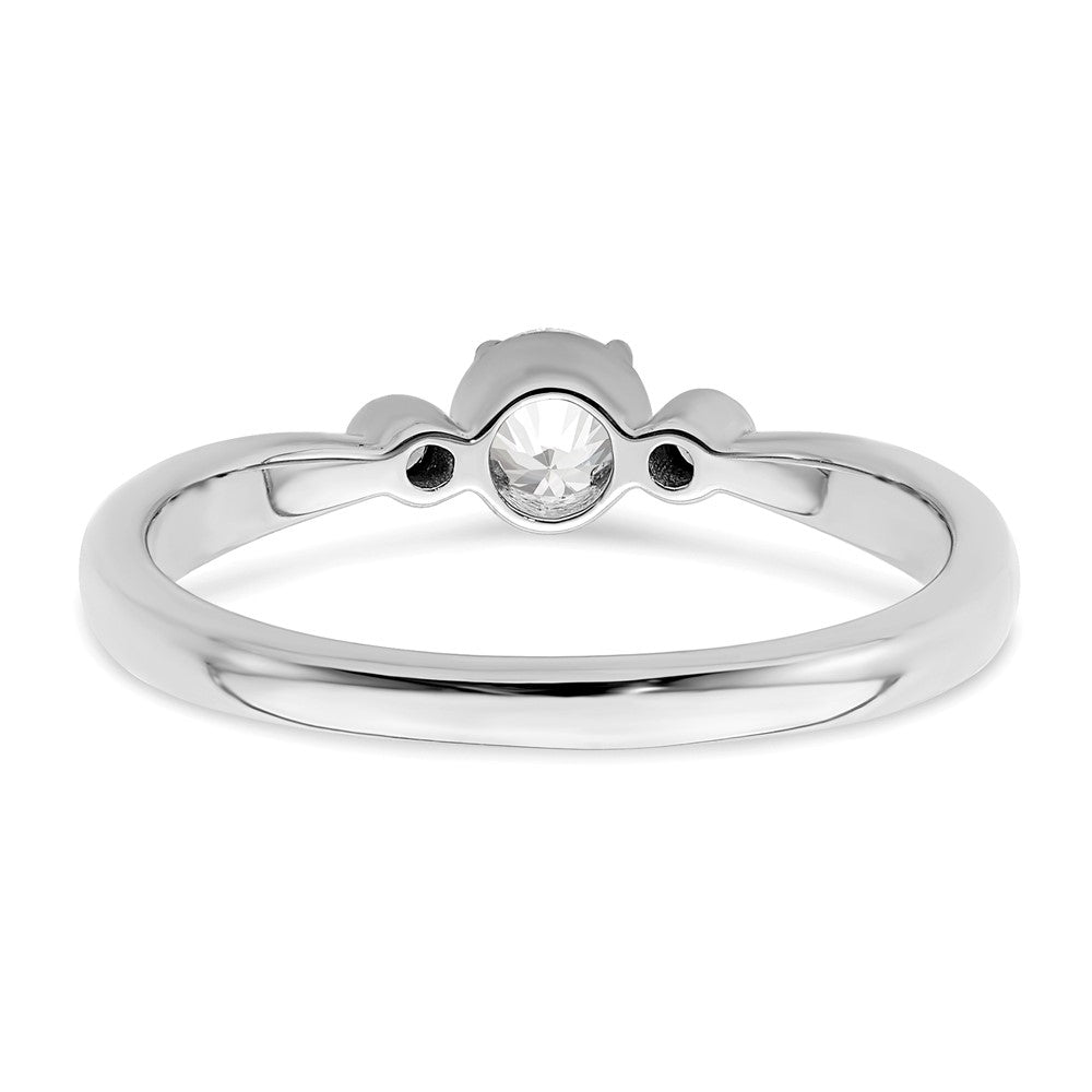 First Promise 14K Weißgold 0,25 ct. Laborgezüchteter Diamant VS/SI+ G+ Petit Verlobungsring