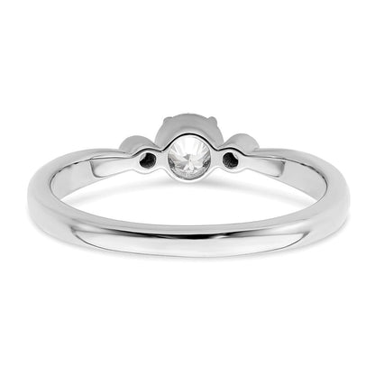 First Promise 14K Weißgold 0,25 ct. Laborgezüchteter Diamant VS/SI+ G+ Petit Verlobungsring