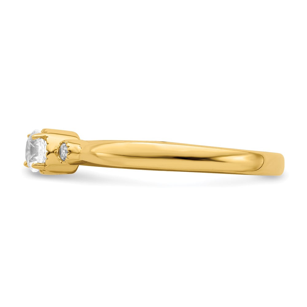 14K Gelbgold "First Promise" Petit-Verlobungsring mit 0,25 ct. Labor-gezüchtetem Diamant, VS/SI+ G+