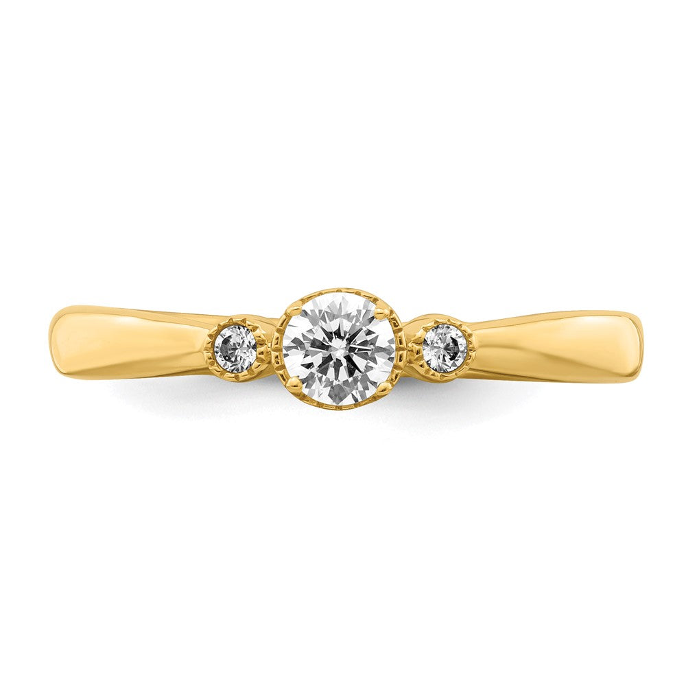 14K Gelbgold "First Promise" Petit-Verlobungsring mit 0,25 ct. Labor-gezüchtetem Diamant, VS/SI+ G+